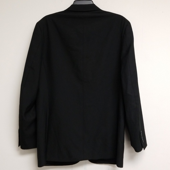 Valenti Black Solid Wool Button Blazer - Picture 3 of 7
